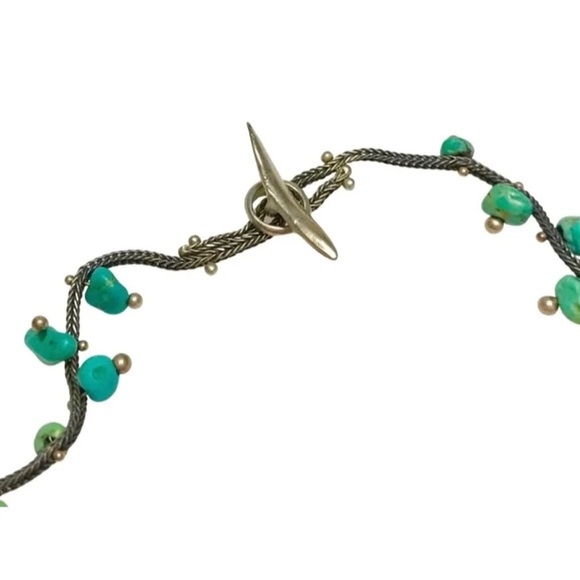 Twist Turquoise & Sterling Silver Necklace! - Picture 6 of 7